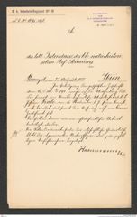 k.k. naturhistorisches Hofmuseum, Intendanzakten 1885-1896 (Hauer), Aktenzahl Z.402/1888, Seite 1